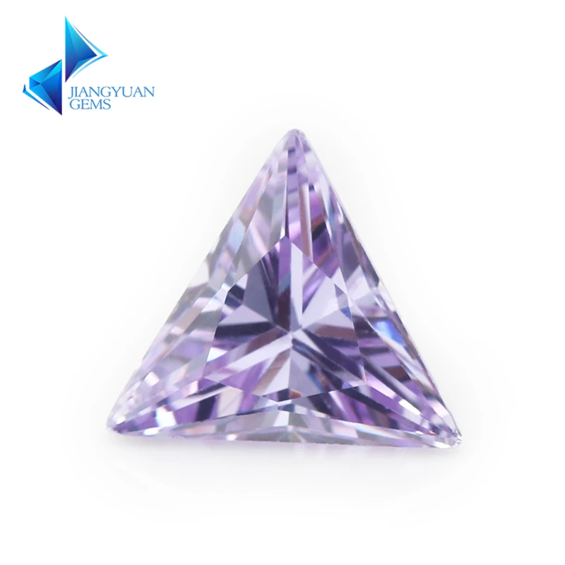 

5A Lanvender Triangle Shape 3x3~10x10mm Cubic Zirconia Synthetic Gems CZ Stone