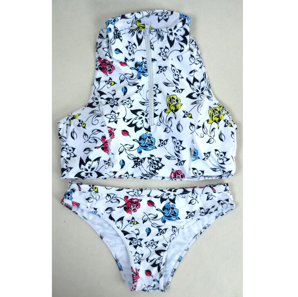 SAGACE комплект бикини купальник с овальным вырезом горловины принтом bikini7 на