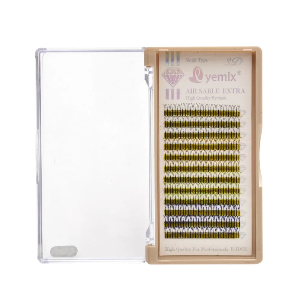 Ресницы для наращивания EYEMIX блестящие норковые ресницы толщина 0 15 12 мм 14 C D|eyelash