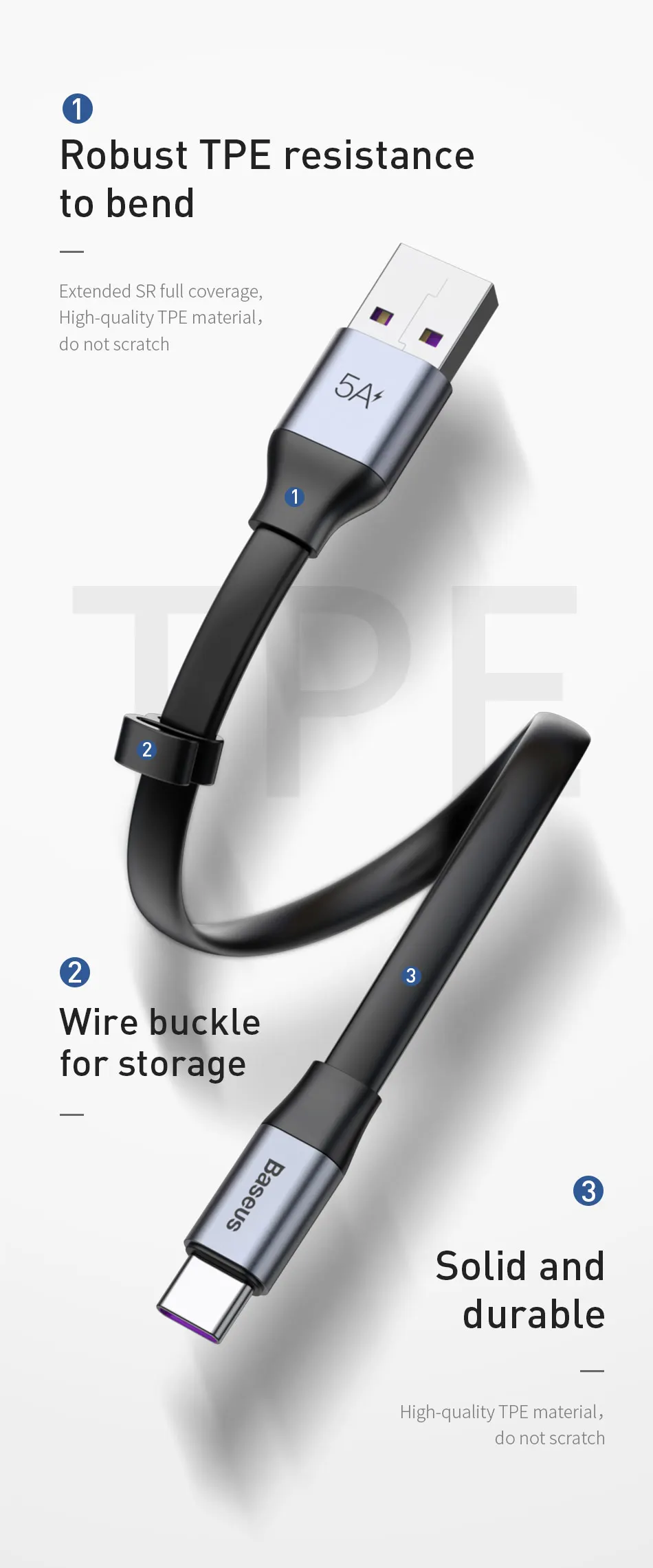 5A usb type-c кабель для huawei mate 20 pro P20 lite P30 pro supercharge usb c кабель быстрой зарядки для samsung s8 s9 20 см