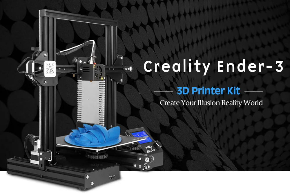Creality Ender-3 настольный 3d принтер набор Prusa I3 DIY принтер 220x220x250 мм MK8 экструдер 1,75 мм 0,4 мм Насадка для печати