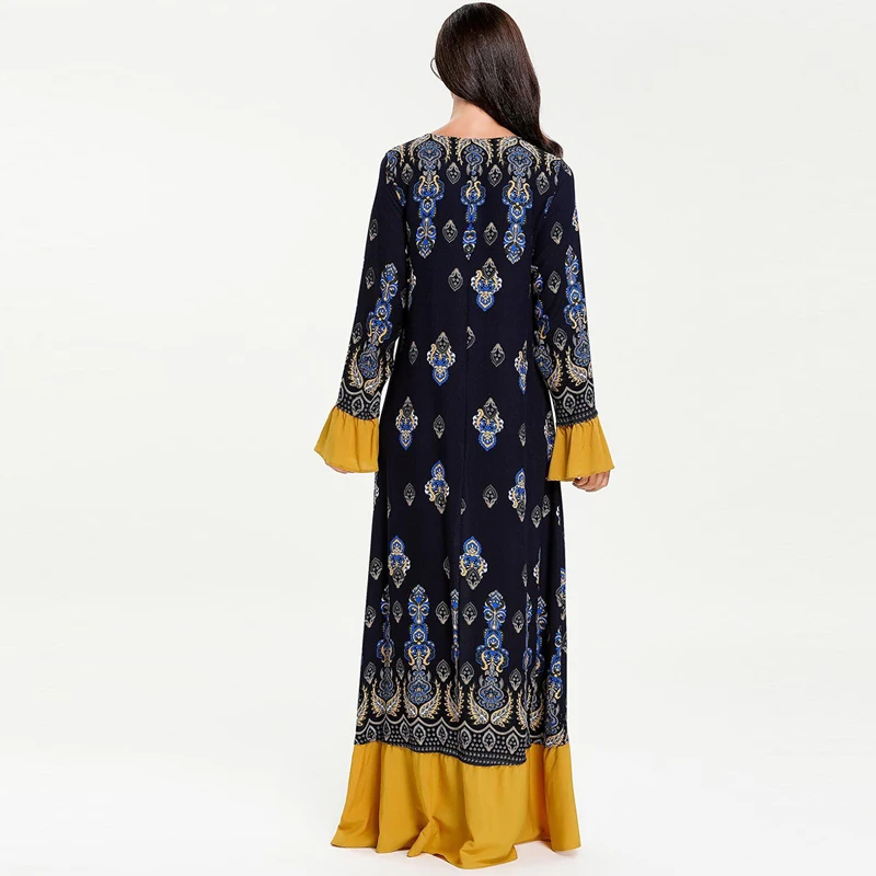 Женское платье Musulmane Vestidos Arabes Elegantes кафтан абайя Дубай исламское Кафтан женское