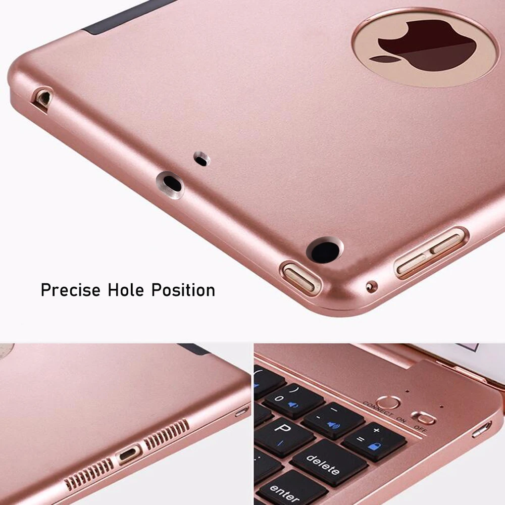 Чехол-клавиатура для iPad Mini 3 mini 2 mini 1 7,9 дюймов планшета. Полный корпус защитный портативный умный беспроводной чехол для клавиатуры