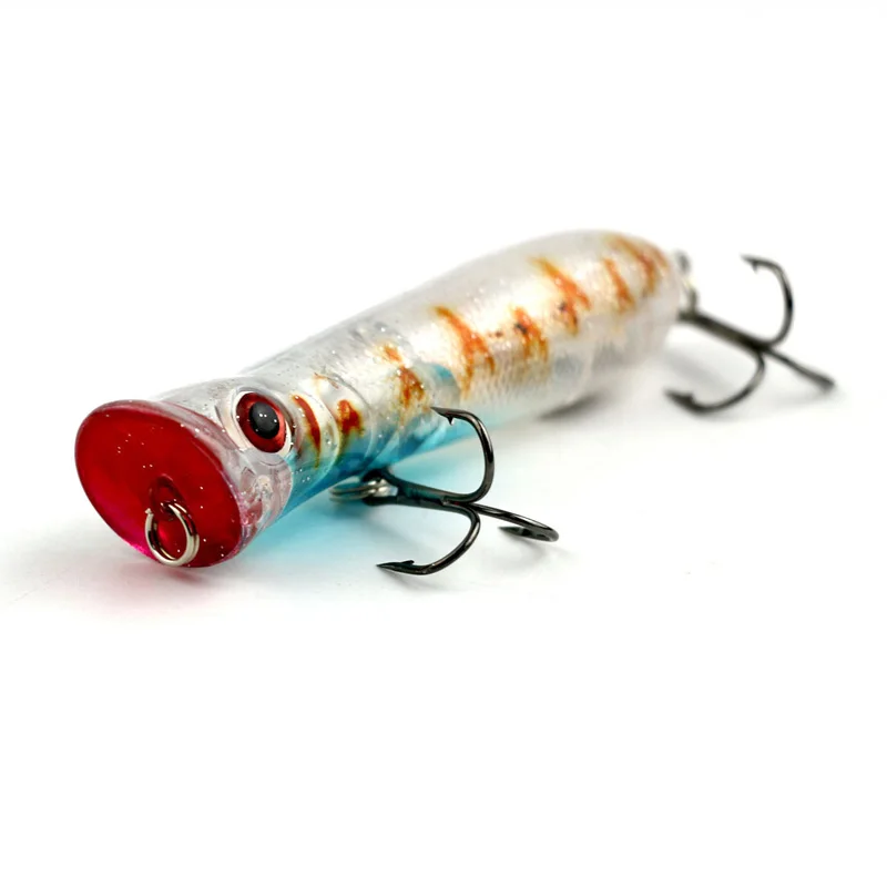 1PCS 6# Hook Popper Fishing Lure Artificial Wobbler Poper Hard Bait Tackle Swimbait Random Color 8cm/11g | Спорт и развлечения