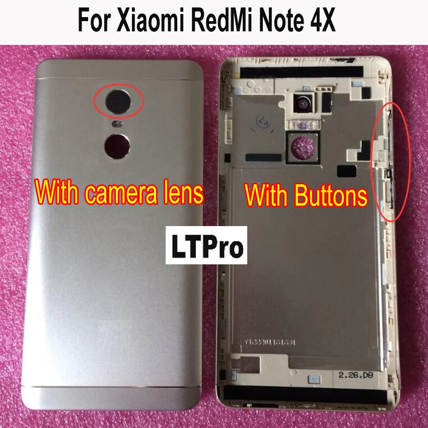 Оригинальный задний Чехол для Xiaomi Redmi Note 4 Note4X Snapdragon 625 / MTK X20 Версия задняя крышка