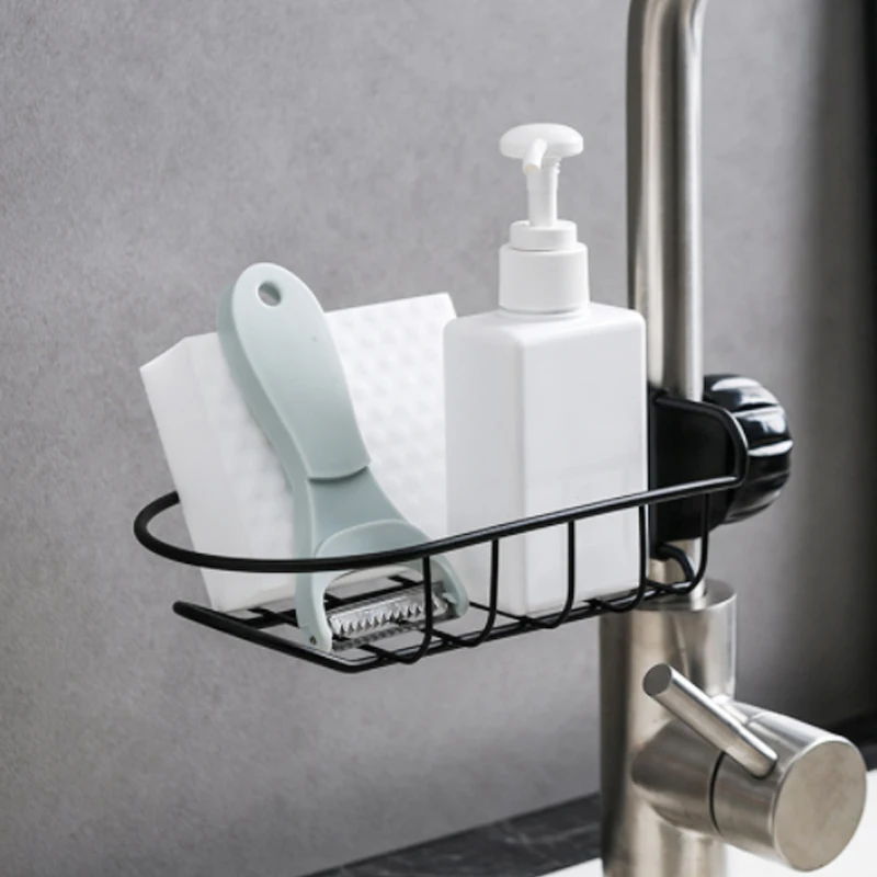 Подвесная корзина для кухонного смесителя Прочная полка железа хранения