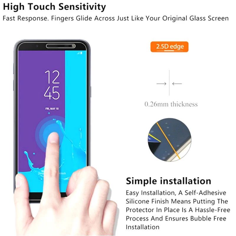 Закаленное стекло для Samsung Galaxy J6 2018 J600 защиты экрана Plus J610 SM-J610F J6Plus J 6 | Мобильные