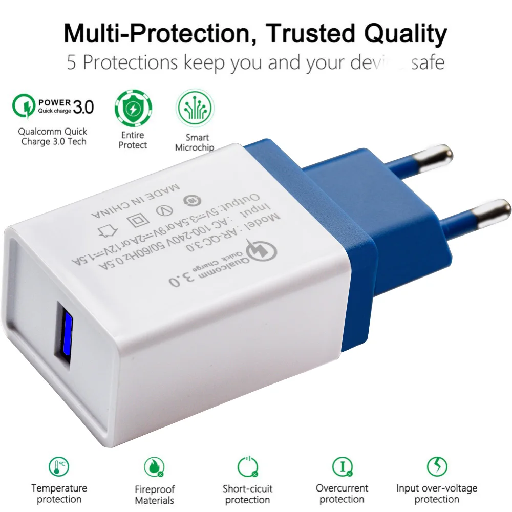 Быстрое зарядное устройство 3 0 9 V/2A USB для OnePlus 7 Pro 5G 6T 5T 3T X 2 EU быстрое настенное One