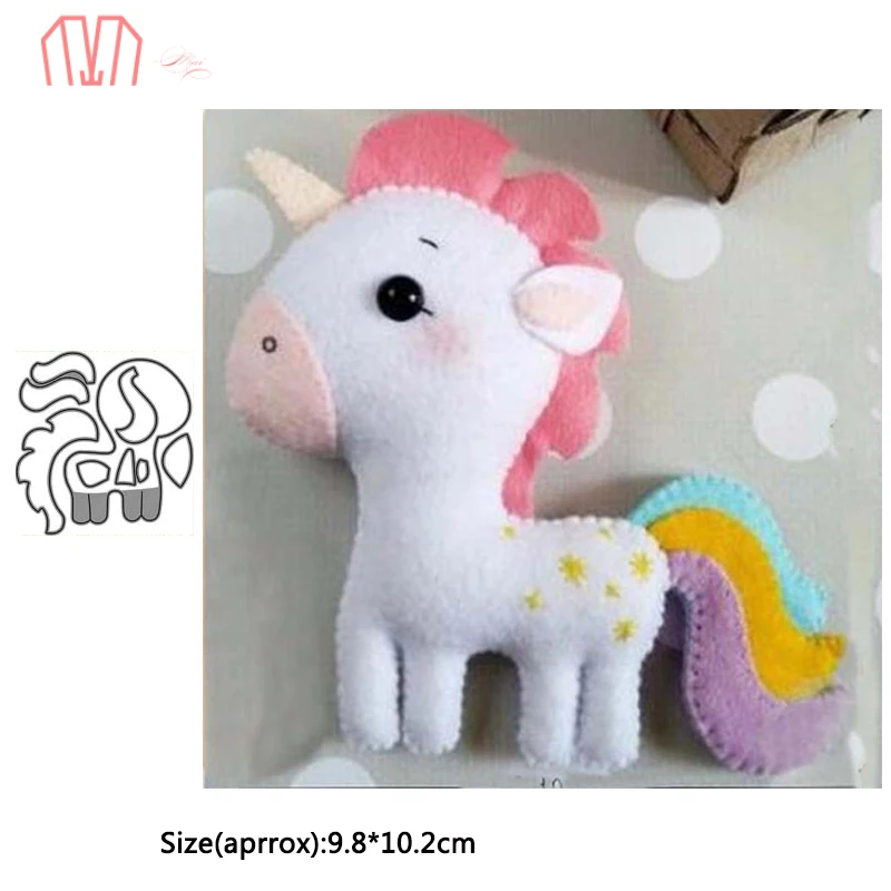 Mai животное Единорог металлические трафареты для пресс формы DIY Скрапбукинг фото