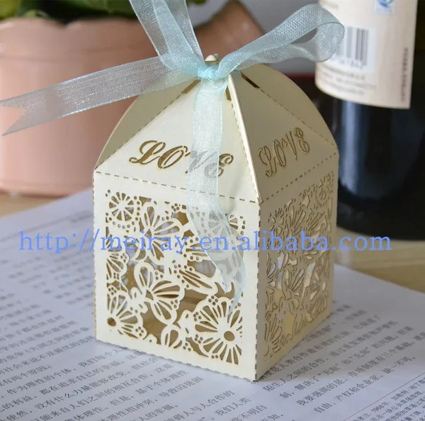 170pcs /lot laser cut unique wedding cake boxes for wedding invitation cards , wedding invitation boxes