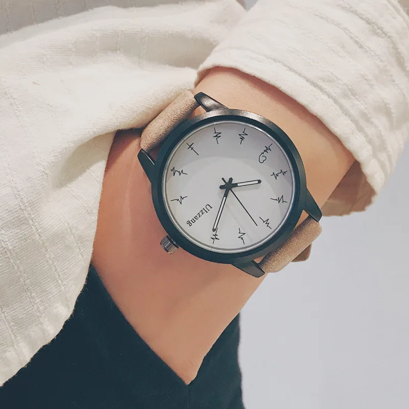 2018 Новые Креативные женские и мужские часы с циферблатом модные кожаные унисекс