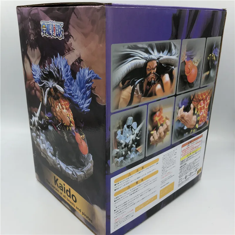 Один кусок четыре императора Kaido Quatro Ver. ПВХ Luffy Fighter ПВХ Фигурки Модель Куклы Игрушки 19 см