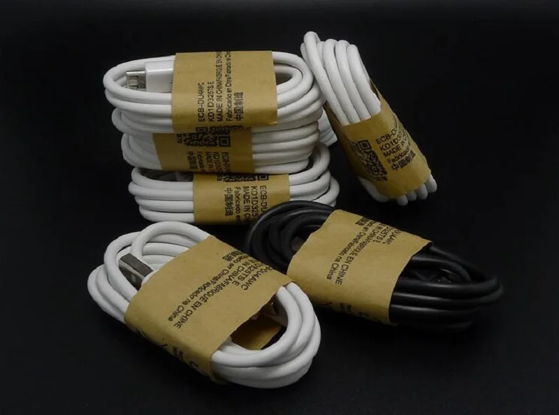 Оптовая цена 500 штук черно белые 1 м 3FT OD 3 4 мм микро V8 usb кабель для передачи данных