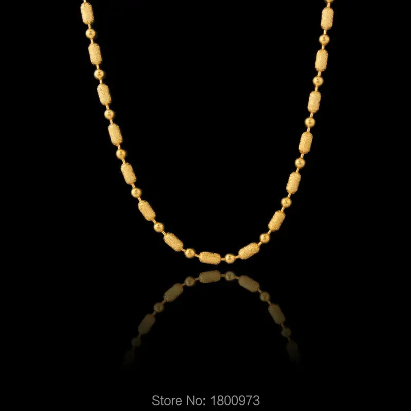

New Vintage Gold Necklace18K Gold Color Fashion Jewelry Wholesale Collraes Necklaces For Women Men