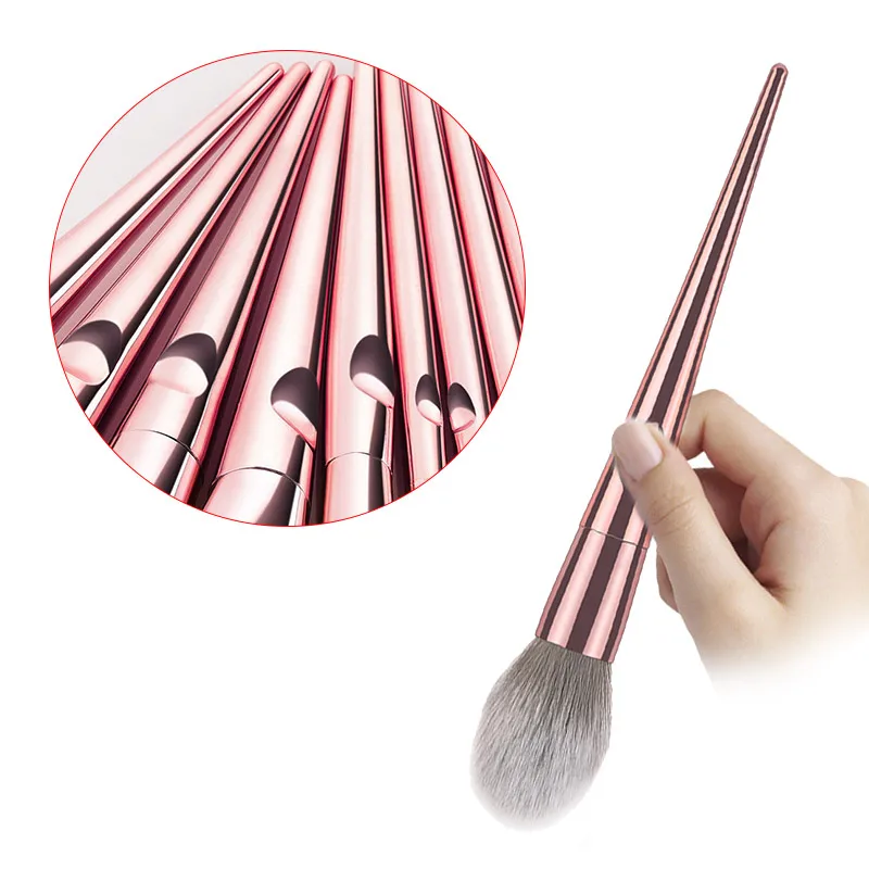 10 шт. набор кистей для макияжа инструментов розовая Золотая косметическая пудра