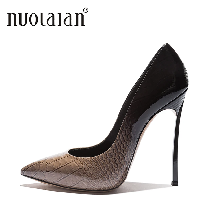 Фирменный дизайн женские модельные туфли на высоком тонком каблуке лодочки