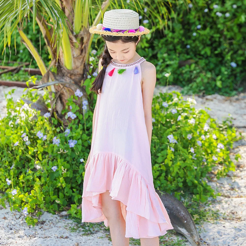 2019 Summer Girls Dress Kids Bohemian Dresses for 10 Years Children Clothing Beach Baby | Детская одежда и обувь