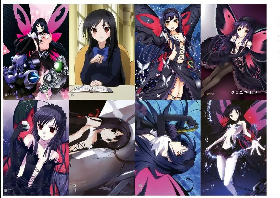 8 шт./лот аниме игрушки Accel World постеры Kuroyuki hime в комплекте картинок наклеек постер
