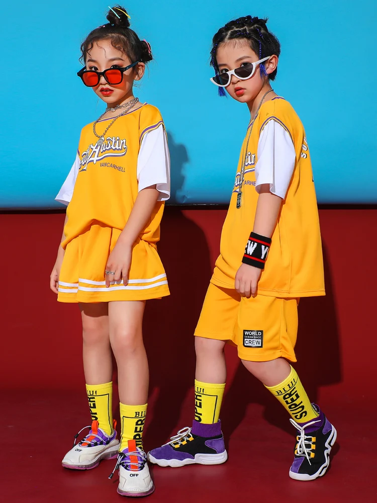 Детский костюм для мальчиков и девочек уличных танцев джазовых чирлидинга