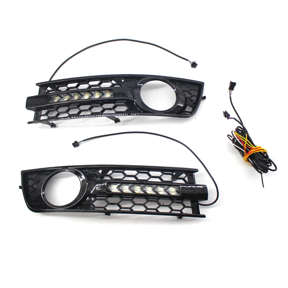 2 шт. ячеистая сетка светодиодная автомобильная противотуманная фара сетчатая