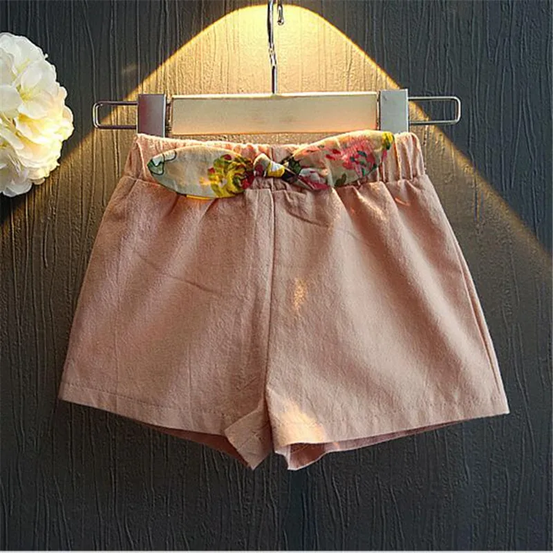 Новинка 2017 года летний детский топ на бретелях с цветочным принтом и шорты для