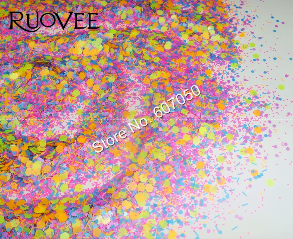 Матовые Неоновые шестигранные блестки для дизайна ногтей 30 г|glitter nail art|glitter nailshape