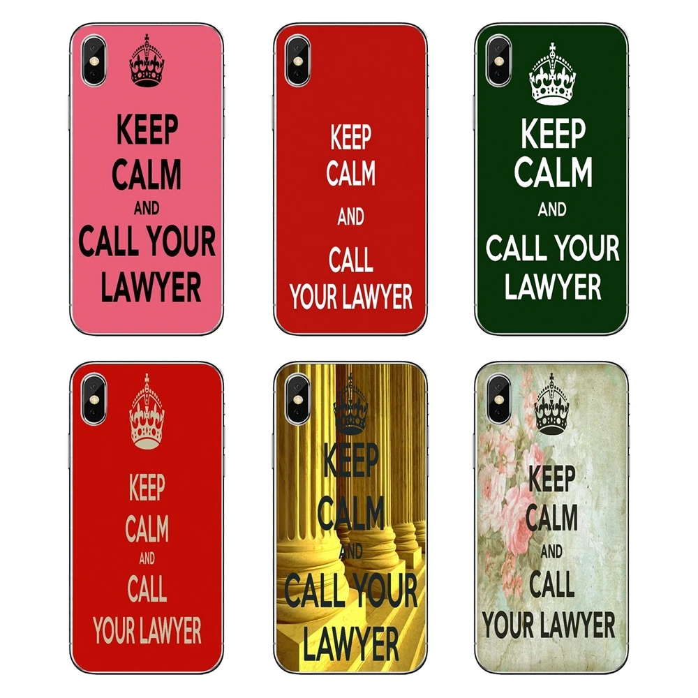 Soft Transparent Cases Covers Keep Calm and Call Your Lawyer For iPod Touch iPhone 4 4S 5 5S 5C SE 6 6S 7 8 X XR XS Plus MAX |