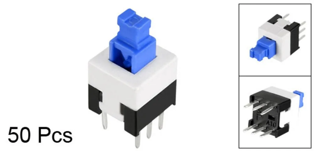Uxcell 50 шт. 7x7x12 5 мм переключатели PCB DIP монтажный Такт Тактильный кнопочный