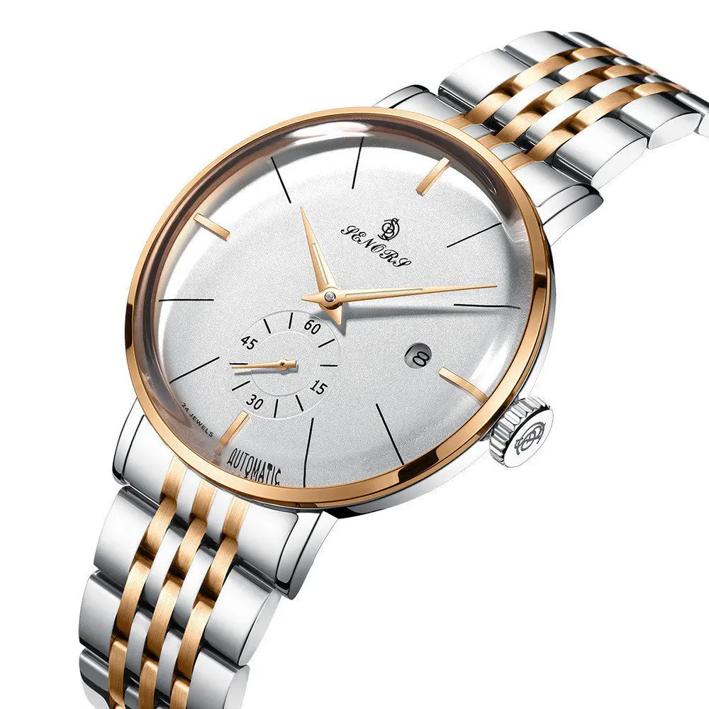 rose gold white Деловые швейцарские механические часы, мужские автоматические часы с каркасом турбийоном, мужские роскошные часы от ведущего бренда, Прямая поставка, Relogio Masculino - Цвет: rose gold white