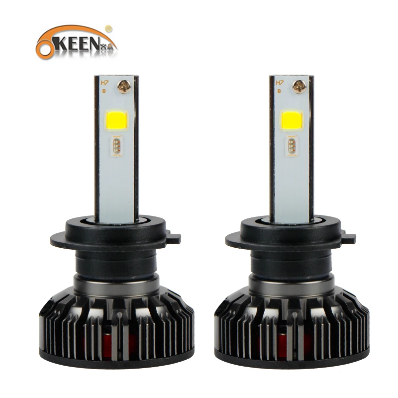 OKEEN автомобиля RGB светодиодный фар H1 H3 H4 H7 H8/H11 9005 9006 880 9012 5202 светодиодный лампы приложение Bluetooth Управление многоцветные 40 Вт 6000LM