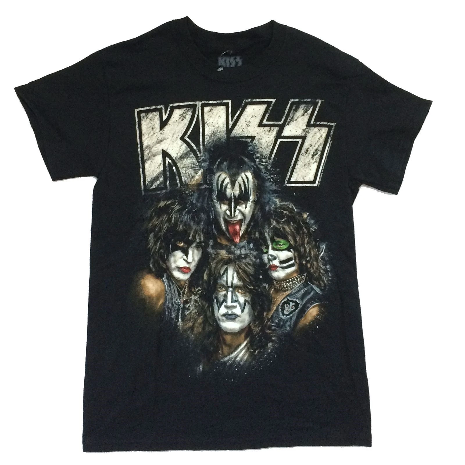 Классическая черная футболка с надписью KISS новинка Официальная экологичным