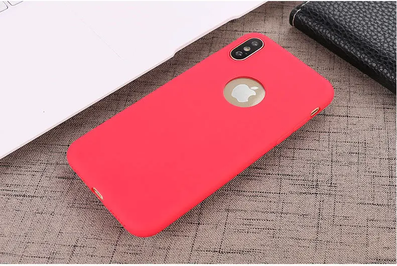 5XIAOHUO New Arrival Case For iPhone X case Candy Colors Soft TPU Silicon Phone covers 7 8 PLUS Coque Capa |
