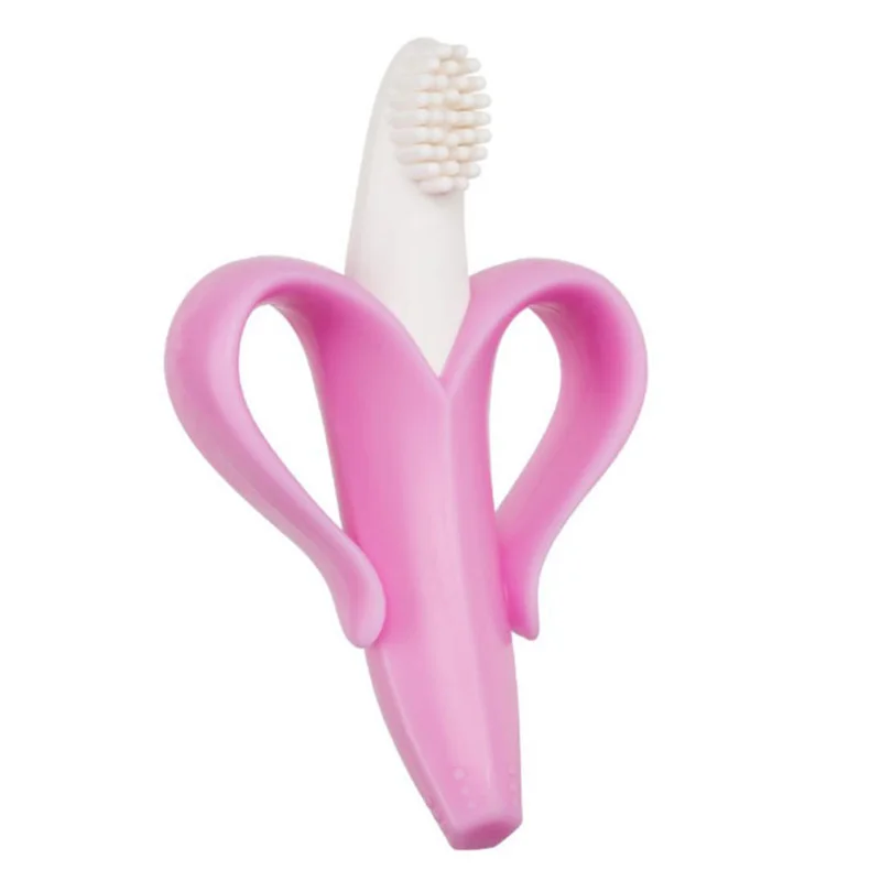 pink banana Высококачественный силиконовый Прорезыватель для зубов в форме жирафа, BPA бесплатно, детские игрушки для кормления зубов, Товары для малышей - Цвет: pink banana