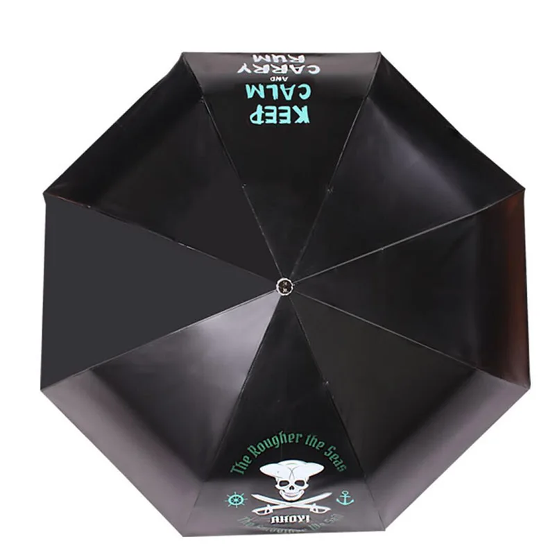 Автоматический складной зонт для мужчин уникальный с черепом мальчиков защита