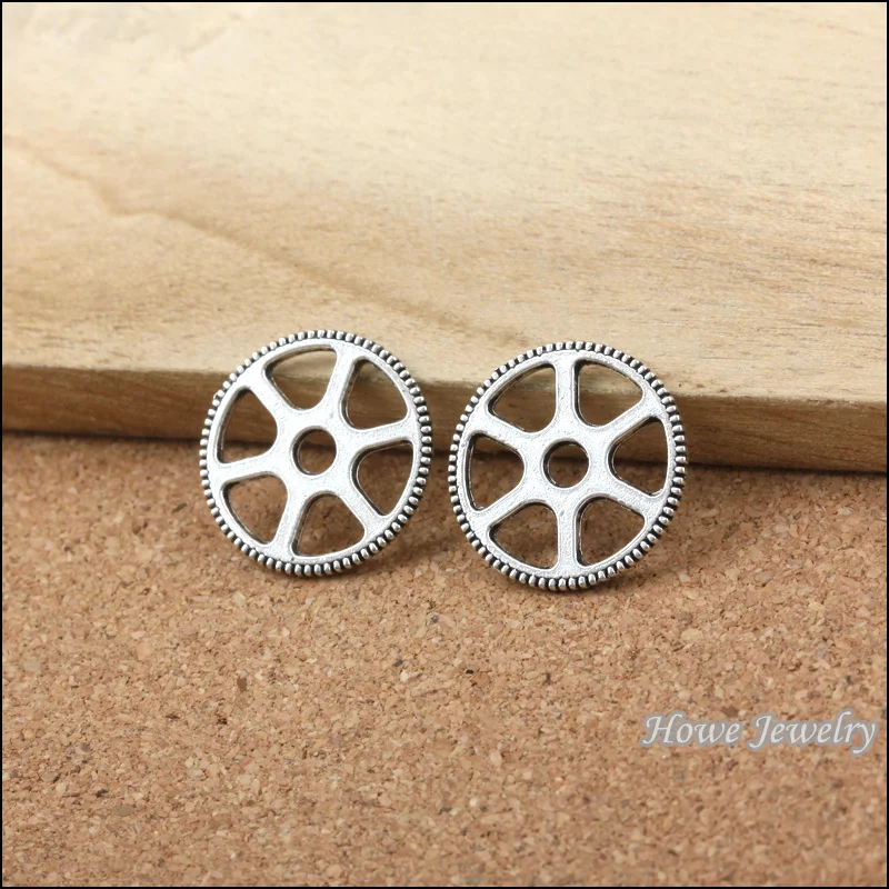 Wholesale 24 pcs ancient silver Steampunk Gear Pendant Alloy DIY Fashion charm Bracelet Necklace Jewelry Accessories 20040 | Украшения и