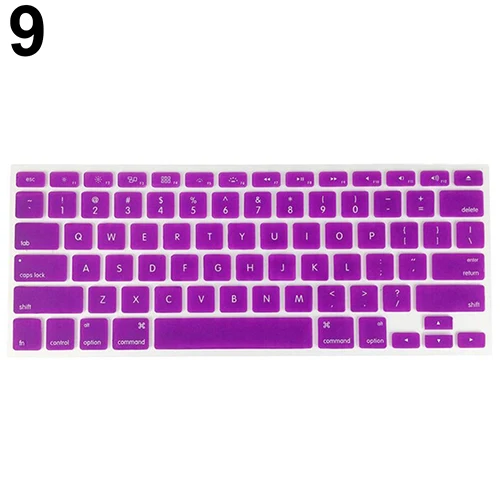 Клавиатура мягкий чехол для Apple MacBook Air Pro Retina 13/15/17 дюймов Защитная крышка - Цвет: Purple