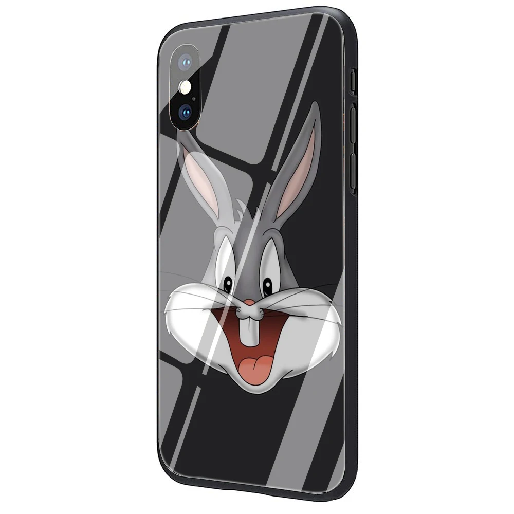 Чехол из закаленного стекла с мультяшными багами Банни для iphone 5 5s 6 6s Plus 7 8 Plus X XR XS 11 Pro Max - Цвет: G10