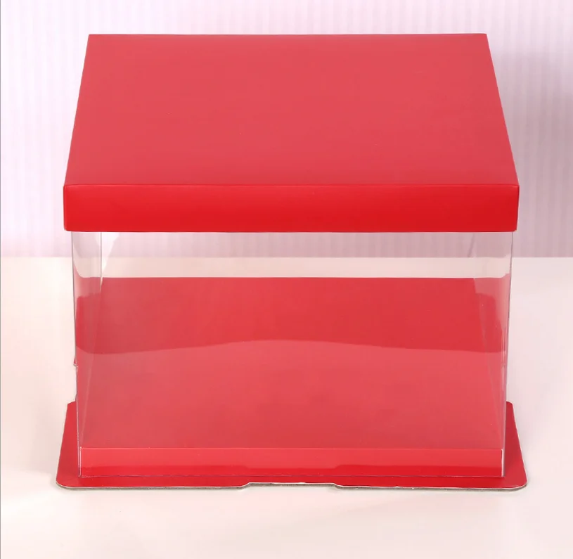 Простые прозрачные вечерние подарочные пакеты для торта на день рождения