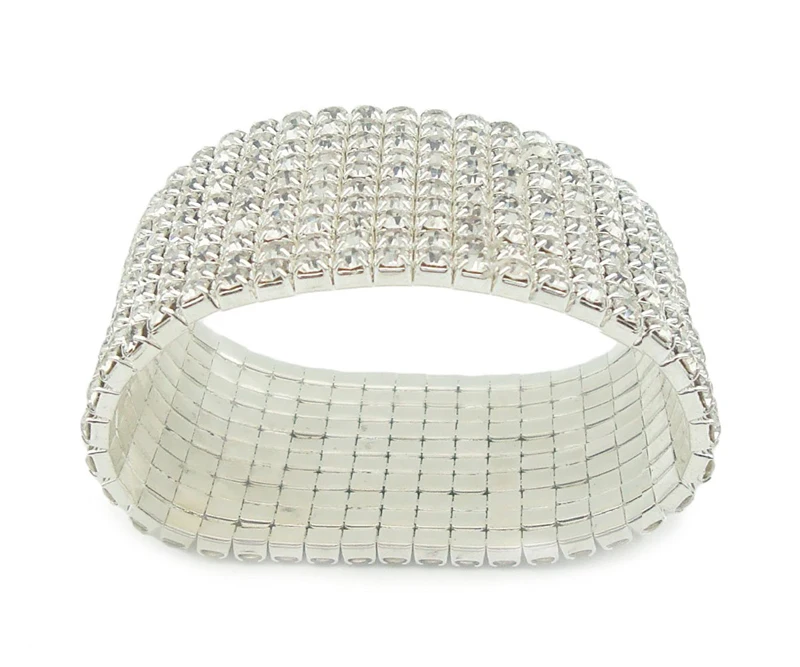 Женский Прозрачный кристаллический Элегантный Браслет-манжета для вечерние