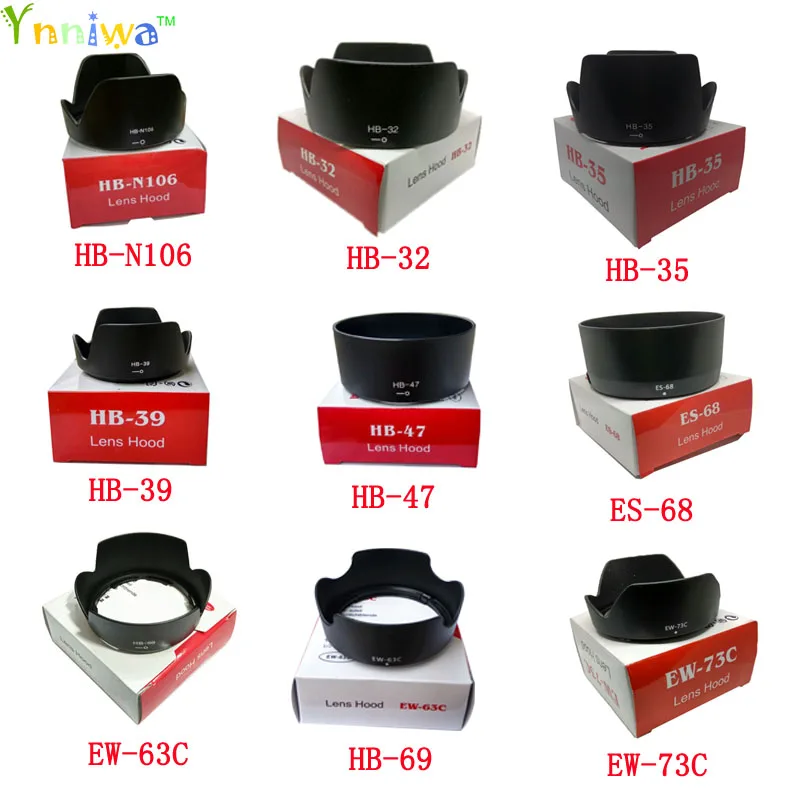 

For HB-N106 HB-32 HB-35 HB-39 HB-47 HB-69 ES-68 EW-63C EW-73C camera Lens Hood for nikon/canon lens camera with package box