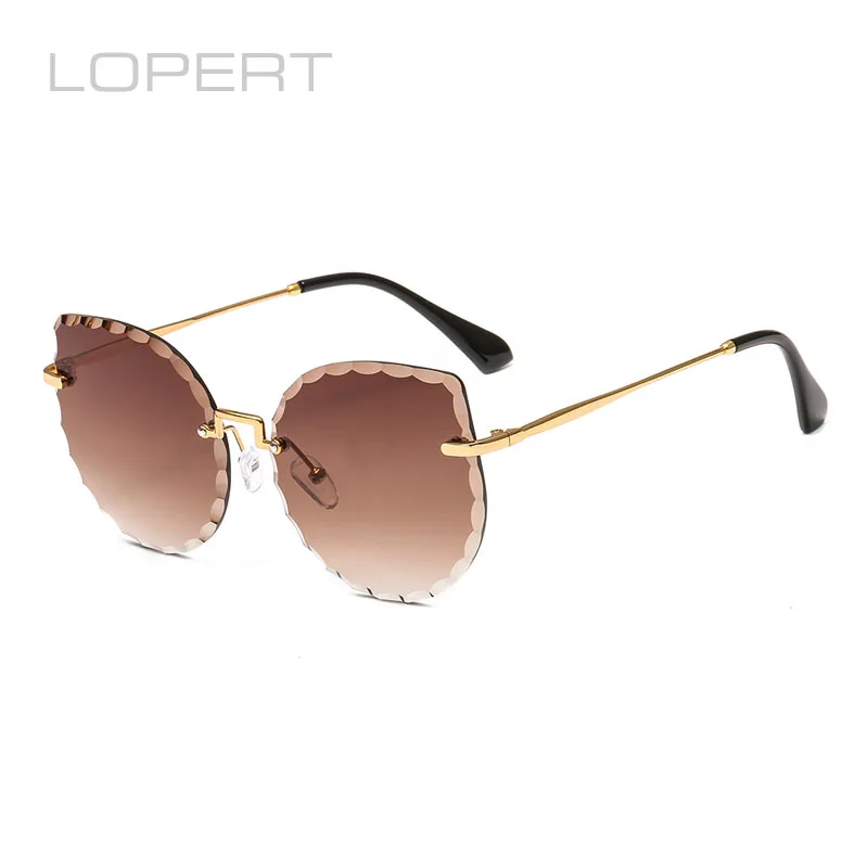Женские круглые солнцезащитные очки LOPERT без оправы UV400|Женские очки| |