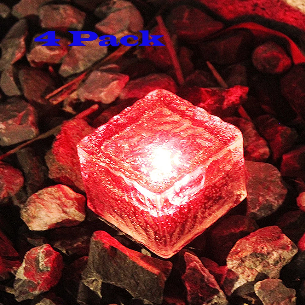 4 компл./лот водонепроницаемый светодиодный светильник на солнечной энергии с