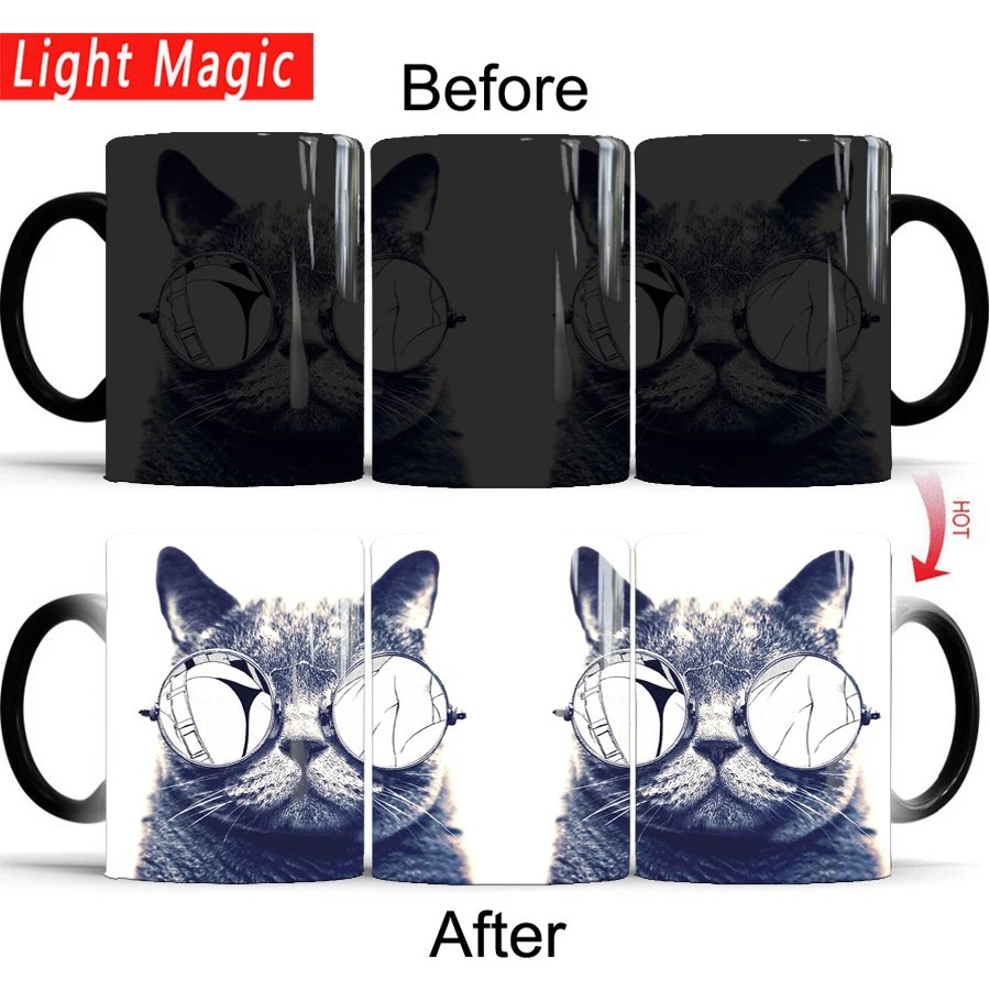 Кружки Mr cat керамические меняющие цвет 350 мл|cat mug|office mugmug magic |
