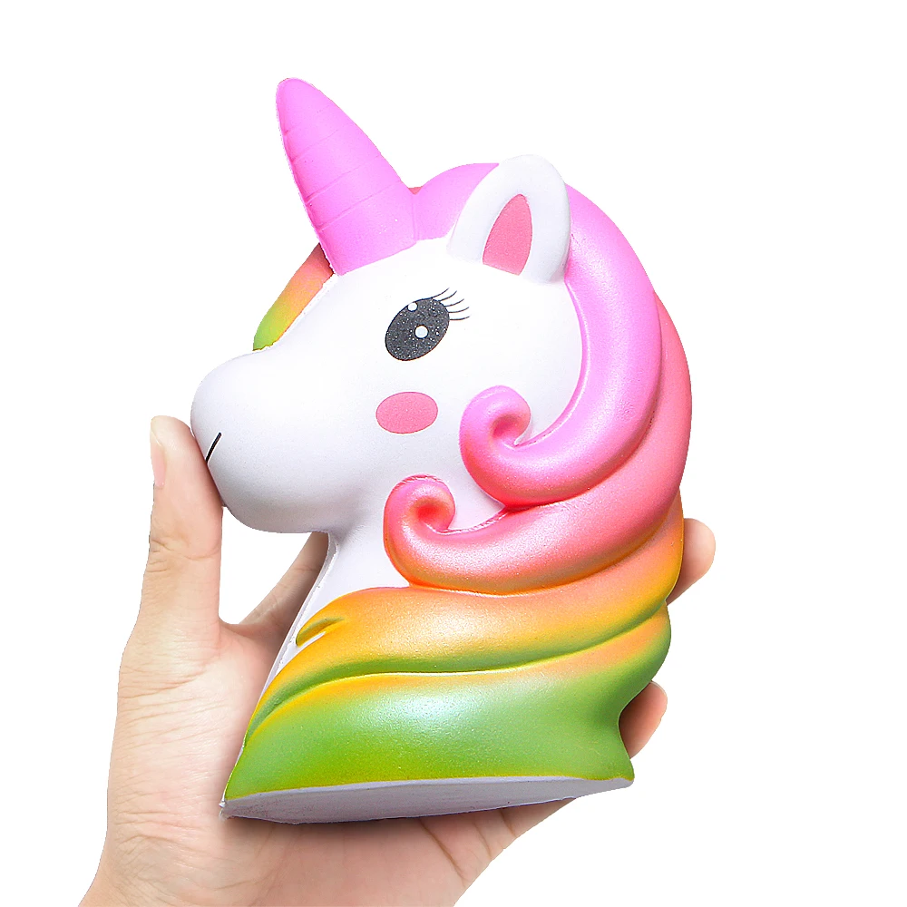 17 см Jumbo big Unicorn Мягкая кукла медленно поднимающаяся Летающая лошадь ремешок для телефона декомпрессионные игрушки снятие стресса ремни для мобильного телефона