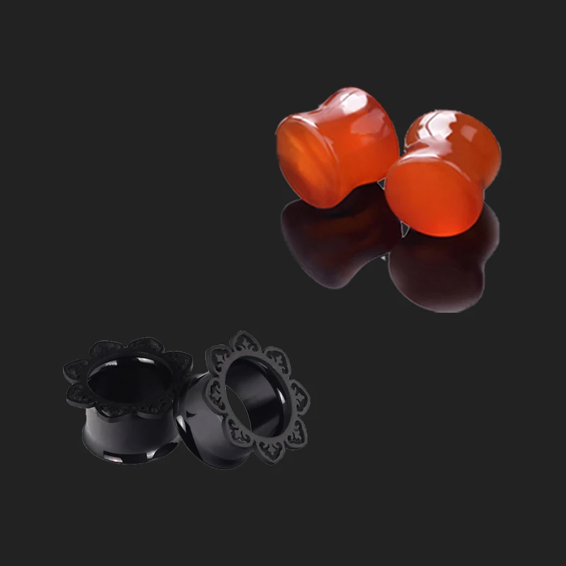 Ear plug 316 Корпус из нержавеющей стали Пирсинг ювелирные изделия Беруши черный