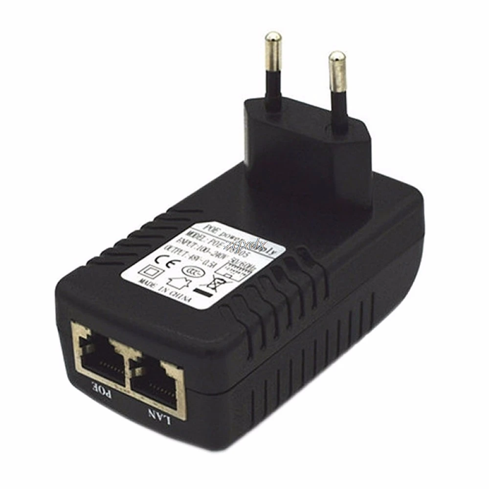 США/UE/Великобритания штекер 48 В 0.5A настенный POE инжектор питания RJ45 Ethernet адаптер Lan сетевой коммутатор и Прямая поставка