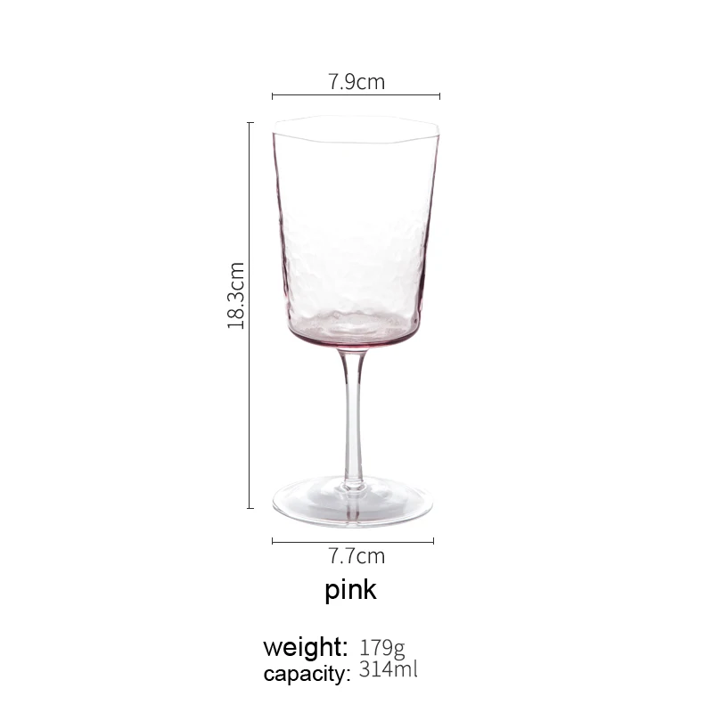 Wine Glass pink Креативный восьмиугольный бокал для вина, Кубок для шампанского, бокалы, чашки для питья дома, чашка для воды, свадебные бокалы для вина, посуда для напитков, стекло - Цвет: Wine Glass pink
