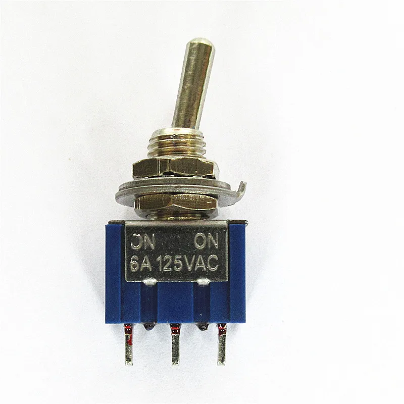 10 шт./лот Синяя Мини-фотосессия 3-Pin SPDT ON 6A 125VAC миниатюрные переключатели освещения