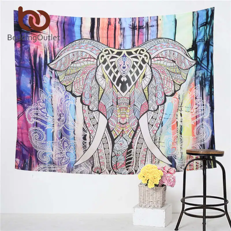 Tapestry 003 Постельные принадлежности Outlet слон гобелен цветной печатный гобеленовое украшение с мандалой акварелью 130 см x 150 см 153 см x 203 см Бохо Настенный Ковер - Цвет: Tapestry 003