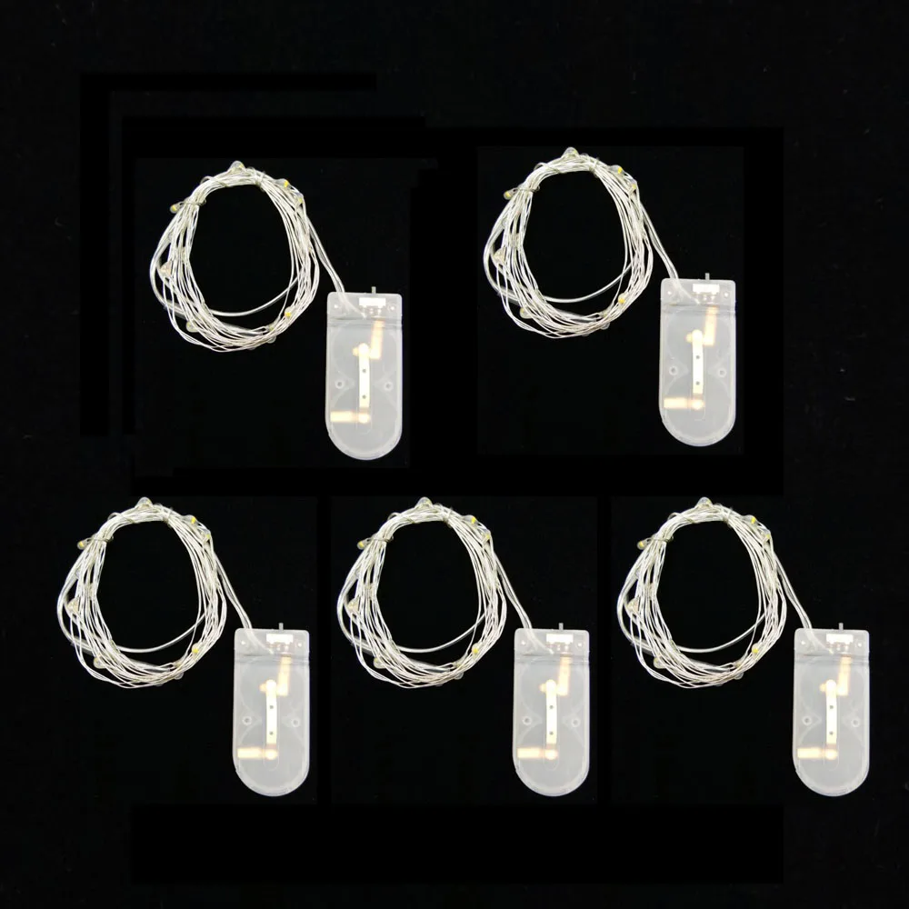 5 шт./партия СВЕТОДИОДНЫЙ медный провод струнный свет 2 м 20 светодиодный кнопочный